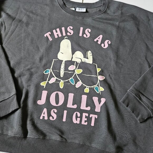 Christmas Snoopy Gray Graphic Sweatshirt Size XXL - Picture 2 of 3